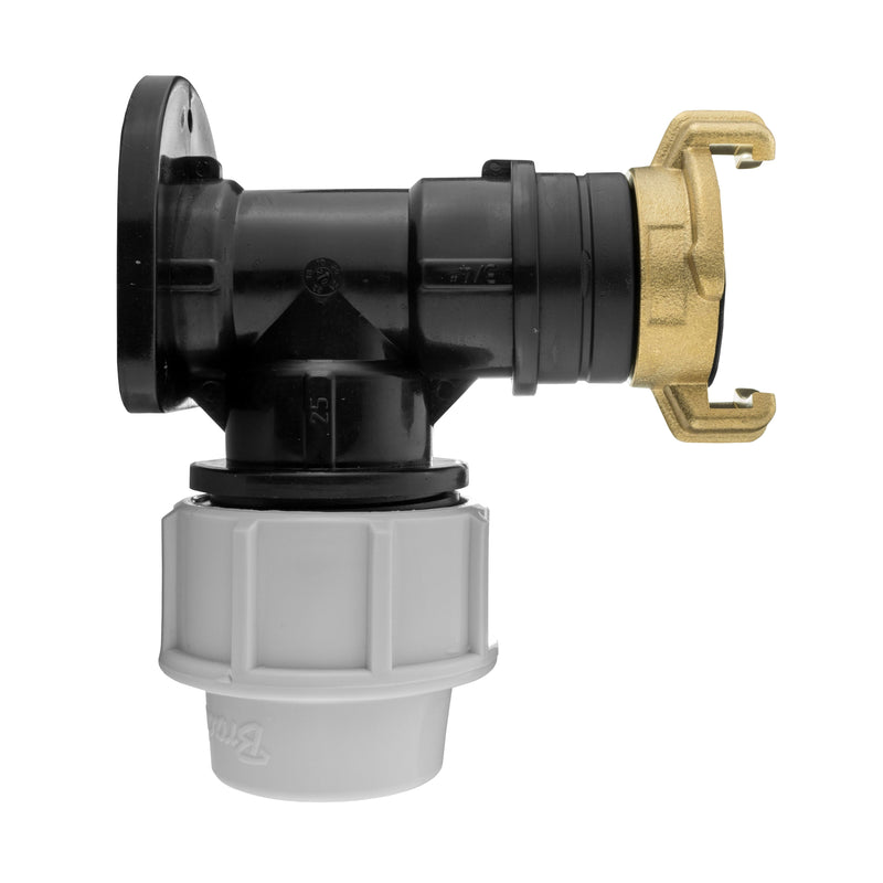 Wall Flange Kit 25mm MDPE + ¾” BSP Geka - Home & Garden > Lawn & Garden Tech Hose & Fittings