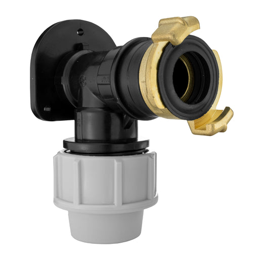 Wall Flange Kit 25mm MDPE + ¾” BSP Geka - Home & Garden > Lawn & Garden Tech Hose & Fittings