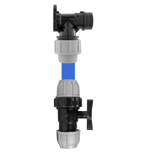 Wall Flange Kit 25mm MDPE + 25mm MDPE Valve - Home & Garden > Lawn & Garden Tech Hose & Fittings