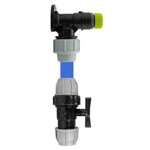 Wall Flange Kit 25mm MDPE + 25mm MDPE Valve + Direct Hose Connector - Home & Garden > Lawn & Garden Tech Hose & Fittings