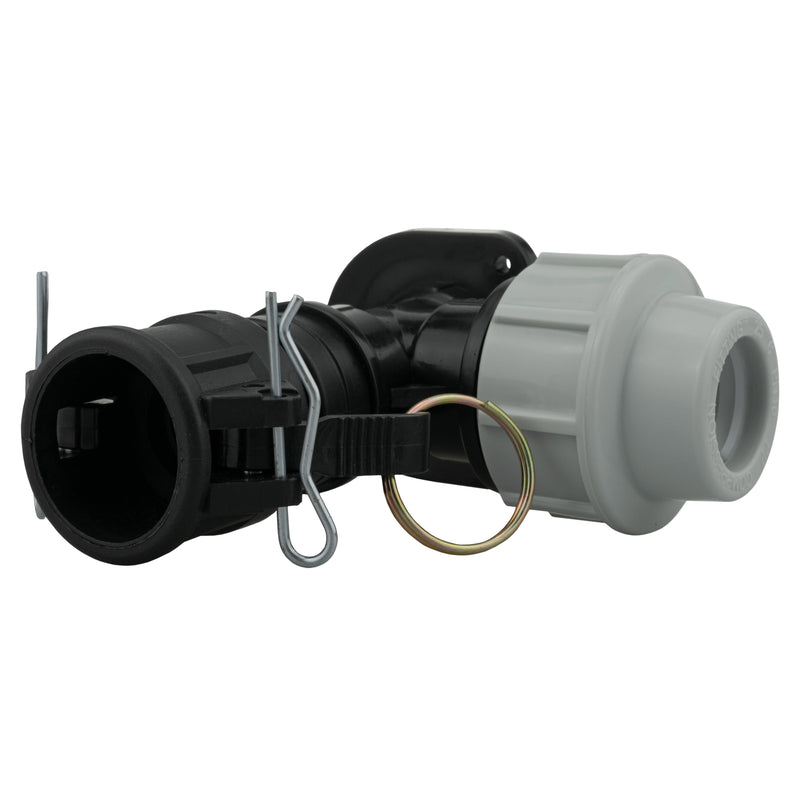 Wall Flange Kit 25mm MDPE + 3/4" Camlock Type B - Home & Garden > Lawn & Garden Tech Hose & Fittings