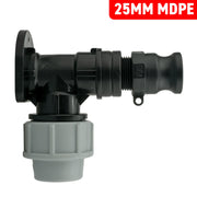 Wall Flange Kit 25mm MDPE + 3/4" Camlock Type F - Home & Garden > Lawn & Garden Tech Hose & Fittings