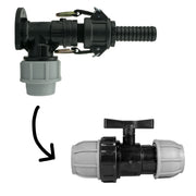 Wall Flange Kit 25mm MDPE + 25mm MDPE Valve + 3/4" Camlock Type B+E - Home & Garden > Lawn & Garden Tech Hose & Fittings