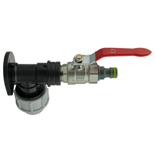 Wall Flange Kit 25mm MDPE + Lever Valve + Quick Connect Male - Home & Garden > Lawn & Garden Tech Hose & Fittings