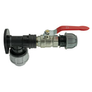 Wall Flange Kit 25mm MDPE + Lever Valve + 20mm MDPE Straight - Home & Garden > Lawn & Garden Tech Hose & Fittings