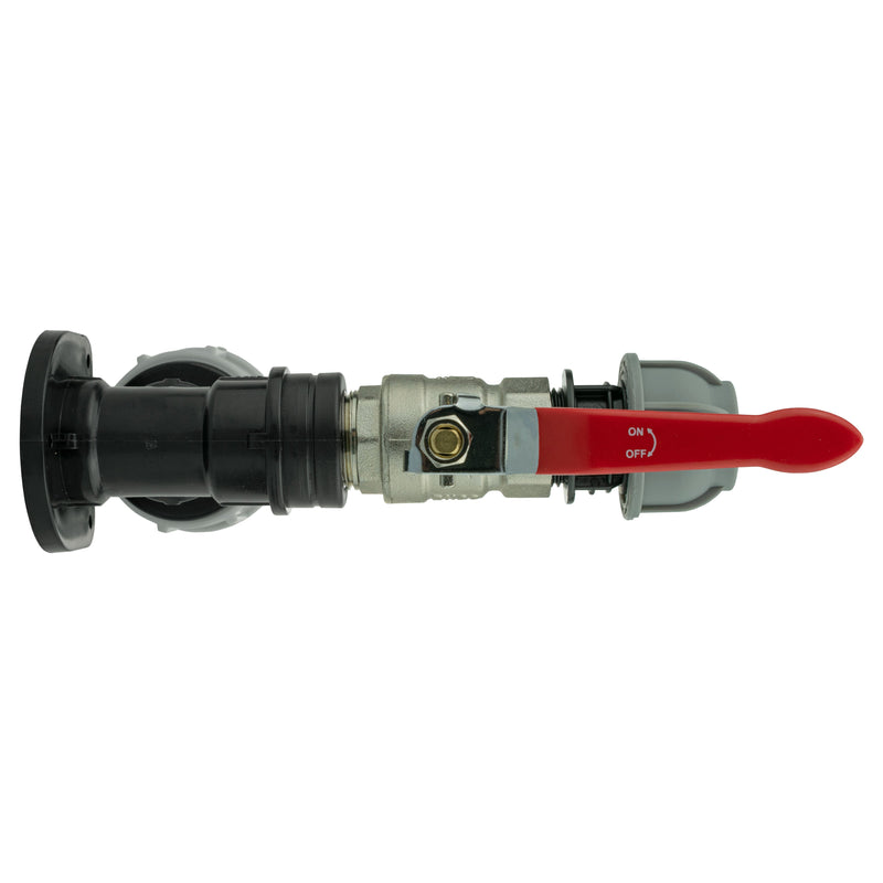 Wall Flange Kit 25mm MDPE + Lever Valve + 20mm MDPE Straight - Home & Garden > Lawn & Garden Tech Hose & Fittings