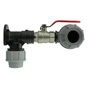 Wall Flange Kit 25mm MDPE + Lever Valve + 32mm MDPE Elbow - Home & Garden > Lawn & Garden Tech Hose & Fittings