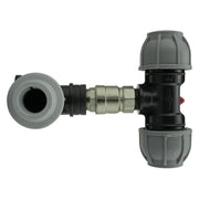 Wall Flange Kit 25mm MDPE + Lever Valve + 32mm MDPE Tee - Home & Garden > Lawn & Garden Tech Hose & Fittings