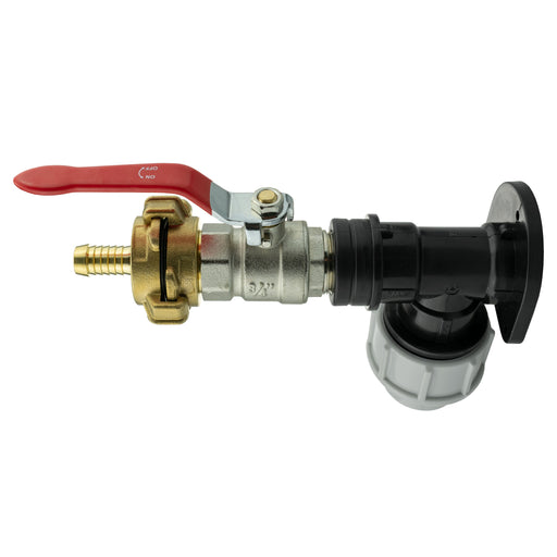 Wall Flange Kit 25mm MDPE + Lever Valve + 13mm Barbed Geka Set - Home & Garden > Lawn & Garden Tech Hose & Fittings