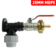 Wall Flange Kit 25mm MDPE + Lever Valve + 13mm Barbed Geka Set - Home & Garden > Lawn & Garden Tech Hose & Fittings