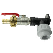 Wall Flange Kit 25mm MDPE + Lever Valve + 19mm Barbed Geka Set - Home & Garden > Lawn & Garden Tech Hose & Fittings
