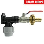 Wall Flange Kit 25mm MDPE + Lever Valve + 19mm Barbed Geka Set - Home & Garden > Lawn & Garden Tech Hose & Fittings