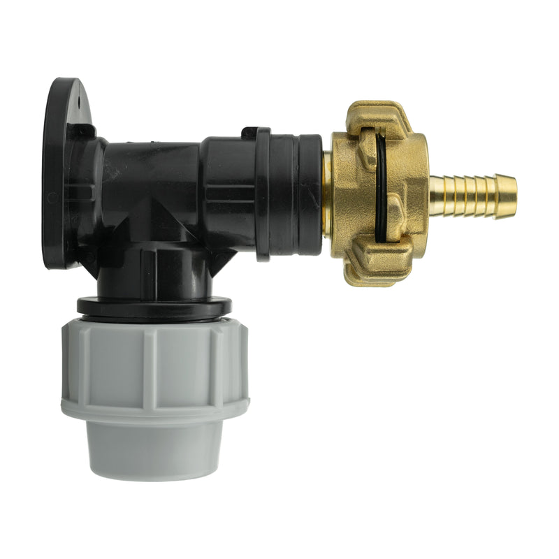 Wall Flange Kit 25mm MDPE + 13mm Barbed Geka Set - Home & Garden > Lawn & Garden Tech Hose & Fittings