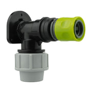 Wall Flange Kit 25mm MDPE + Female Quick Connector - Home & Garden > Lawn & Garden Tech Hose & Fittings