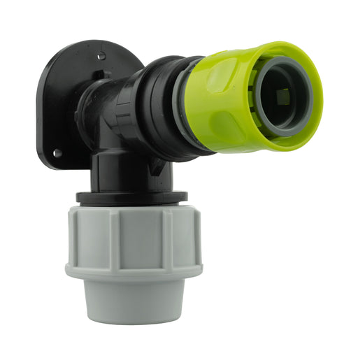 Wall Flange Kit 25mm MDPE + Female Quick Connector - Home & Garden > Lawn & Garden Tech Hose & Fittings