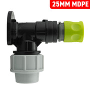 Wall Flange Kit 25mm MDPE + Female Quick Connector - Home & Garden > Lawn & Garden Tech Hose & Fittings