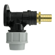 Wall Flange Kit 25mm MDPE + 19mm Brass Barb - Home & Garden > Lawn & Garden Tech Hose & Fittings