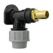 Wall Flange Kit 25mm MDPE + 19mm Brass Barb - Home & Garden > Lawn & Garden Tech Hose & Fittings
