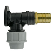 Wall Flange Kit 25mm MDPE + 25mm Brass Barb - Home & Garden > Lawn & Garden Tech Hose & Fittings