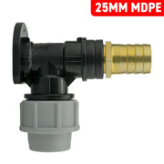 Wall Flange Kit 25mm MDPE + 25mm Brass Barb - Home & Garden > Lawn & Garden Tech Hose & Fittings