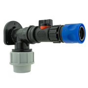 Wall Flange Kit 25mm MDPE + In-Line Valve & Female Quick Connector - Home & Garden > Lawn & Garden Tech Hose & Fittings