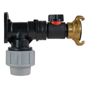Wall Flange Kit 25mm MDPE + Valve + Geka - Home & Garden > Lawn & Garden Tech Hose & Fittings