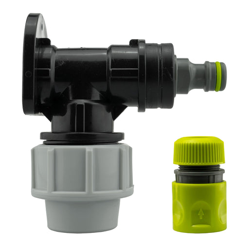 Wall Flange Kit 25mm MDPE + Male Click Lock + Hose Connector - Home & Garden > Lawn & Garden Tech Hose & Fittings