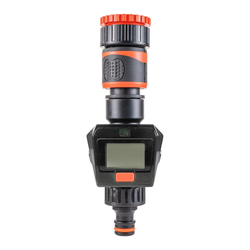 Water Flow Meter Black/Orange - Hardware > Tools > Measuring Tools & Sensors > Flow Meters & Controllers