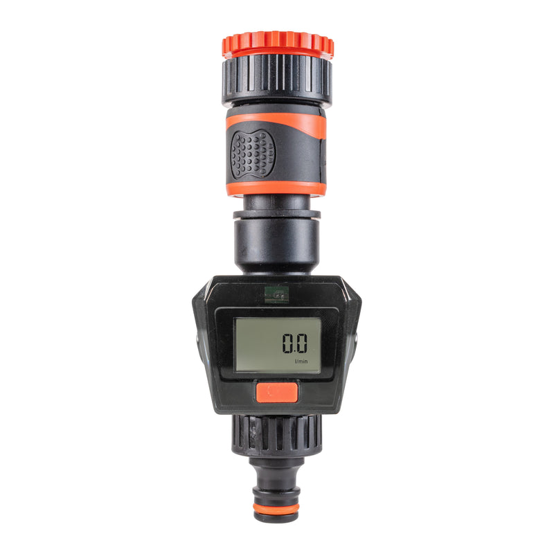 Water Flow Meter Black/Orange - Hardware > Tools > Measuring Tools & Sensors > Flow Meters & Controllers