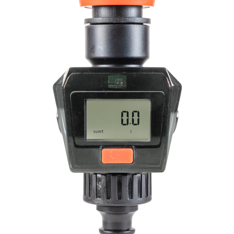 Water Flow Meter Black/Orange - Hardware > Tools > Measuring Tools & Sensors > Flow Meters & Controllers