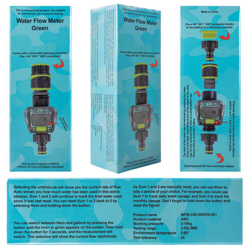 Water Flow Meter Green - Hardware > Tools > Measuring Tools & Sensors > Flow Meters & Controllers