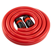 Water Hose Red Set 12.5mm Pipe (Black Connectors) - Garden watering