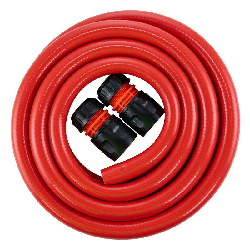 Water Hose Red Set 12.5mm Pipe (Black Connectors) - Garden watering