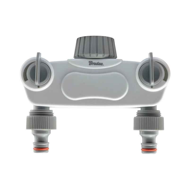 White Line Solid 2-Way Manifold with 1" or 3/4" Tap Valves - Home & Garden > Lawn & Garden Garden watering