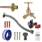 Brass Barbed Bib Tap STANDARD Connection Kit - Garden watering