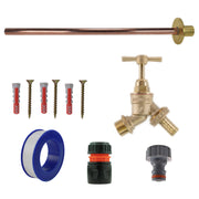 Brass Barbed Bib Tap BASIC Connection Kit - Garden watering