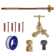 Brass Barbed Bib Tap BASIC Connection Kit - Garden watering