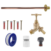 Brass Barbed Bib Tap BASIC Connection Kit - Garden watering