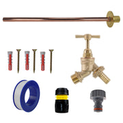 Brass Barbed Bib Tap BASIC Connection Kit - Garden watering