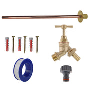 Brass Barbed Bib Tap BASIC Connection Kit - Garden watering