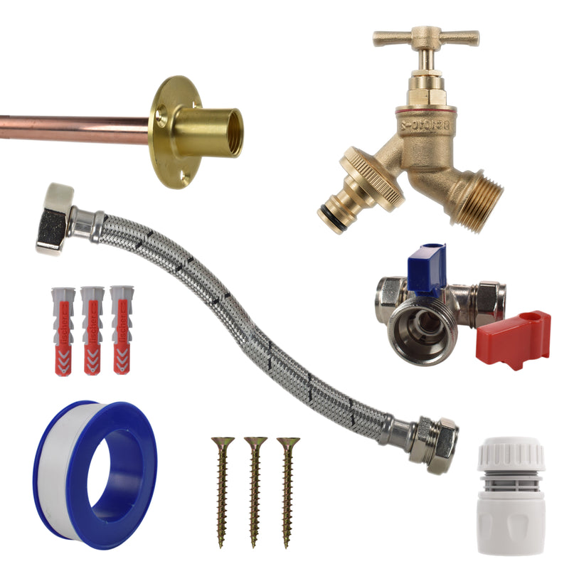 Brass Quick Connect Bib Tap STANDARD Connection Kit - Garden watering