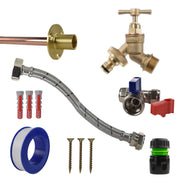 Brass Quick Connect Bib Tap STANDARD Connection Kit - Garden watering