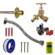 Brass Quick Connect Bib Tap STANDARD Connection Kit - Garden watering