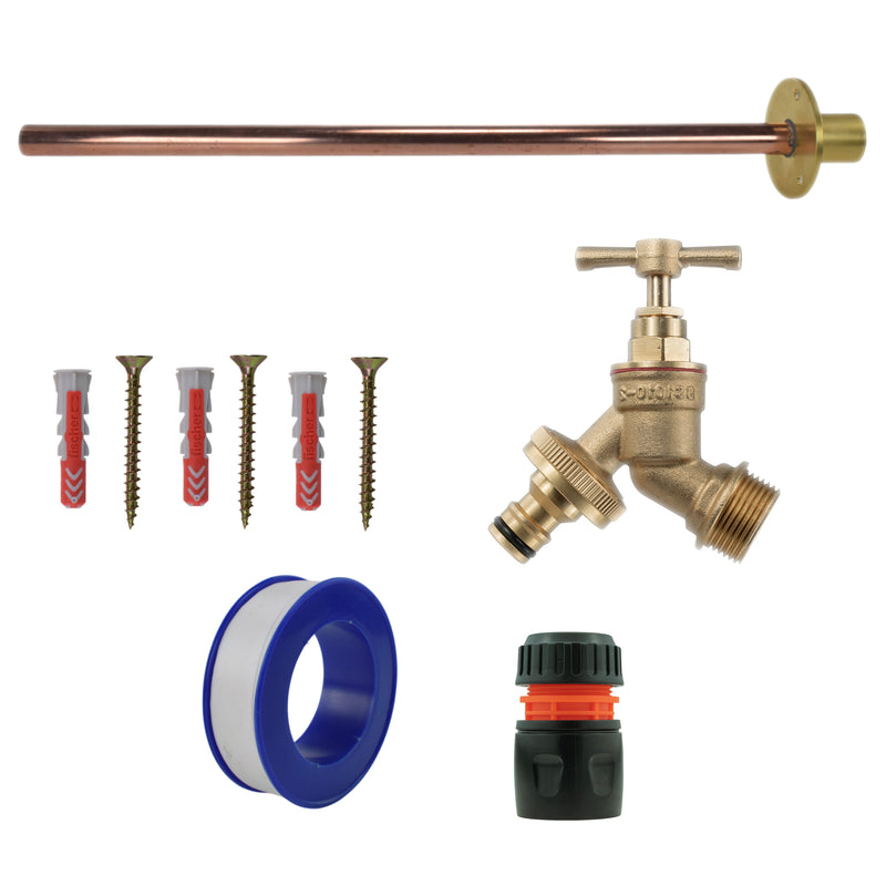 Brass Quick Connect Bib Tap BASIC Connection Kit - Garden watering