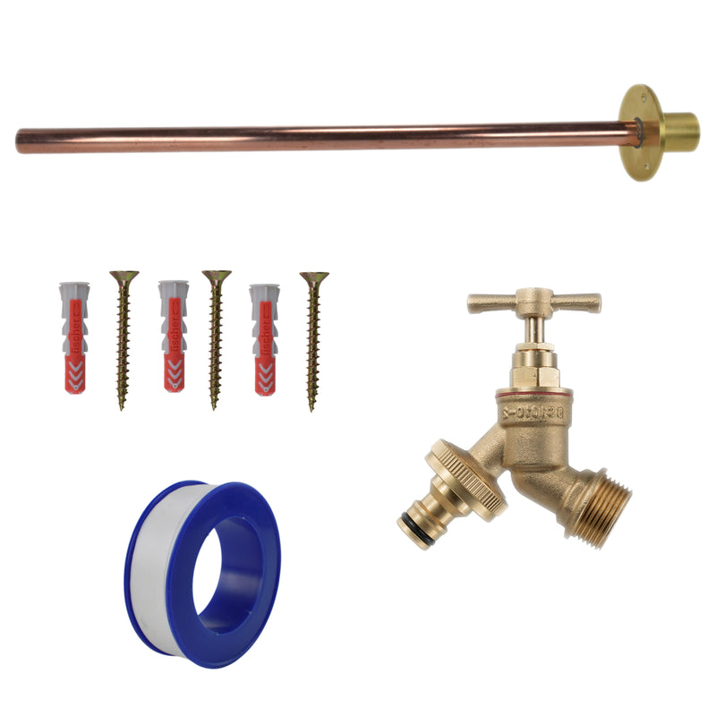 Brass Quick Connect Bib Tap BASIC Connection Kit - Garden watering