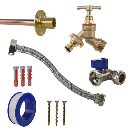Brass Quick Connect Bib Tap STANDARD Connection Kit - Garden watering