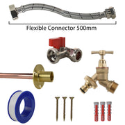 Brass Quick Connect Bib Tap STANDARD Connection Kit - Garden watering