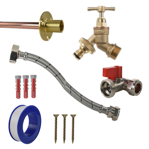 Brass Quick Connect Bib Tap STANDARD Connection Kit - Garden watering
