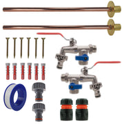 Double Lever Tap BASIC Connection Kit x2 - Garden watering