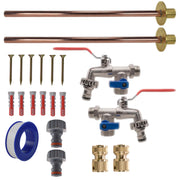 Double Lever Tap BASIC Connection Kit x2 - Garden watering